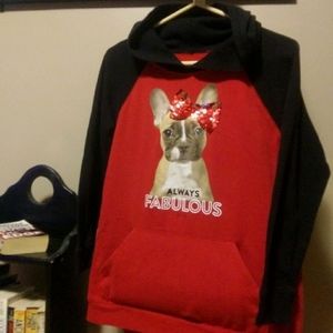 KIDS Justice 16/18 red dog sweatshirt hoodie